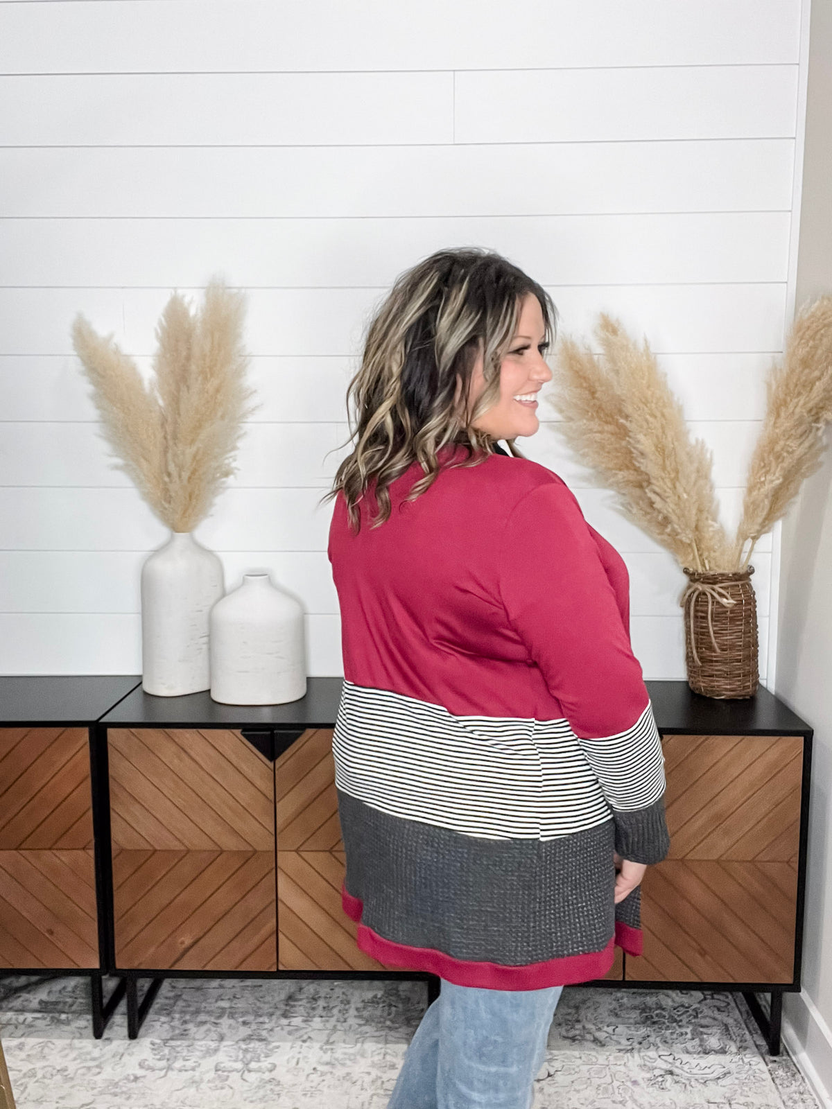 "Merilynn" Patternblock Cardigan (Multiple Colors)