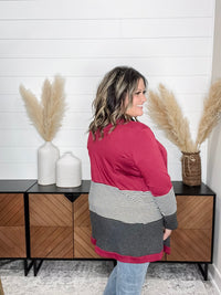 "Merilynn" Patternblock Cardigan (Multiple Colors)