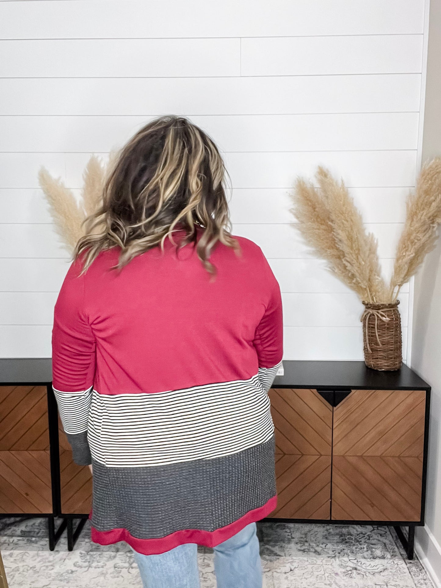 "Merilynn" Patternblock Cardigan (Multiple Colors)