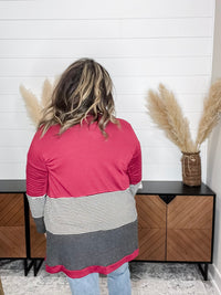 "Merilynn" Patternblock Cardigan (Multiple Colors)