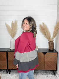 "Merilynn" Patternblock Cardigan (Multiple Colors)
