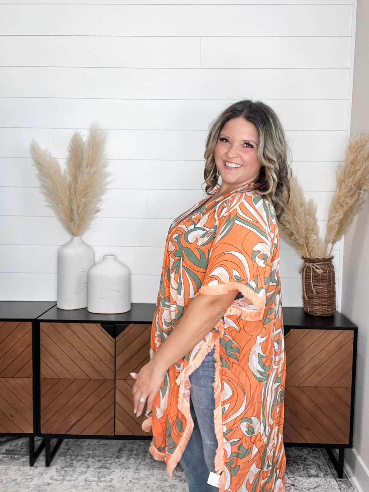 "Florida" Kimono with Fringe