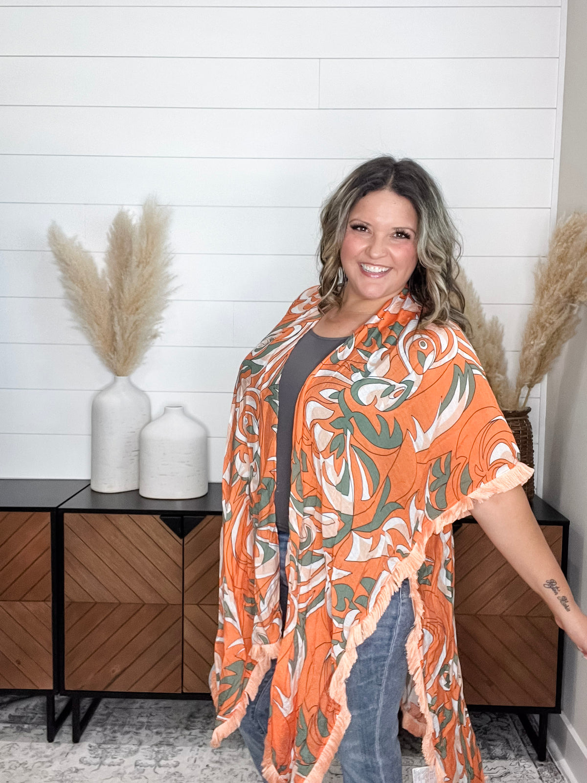 "Florida" Kimono with Fringe