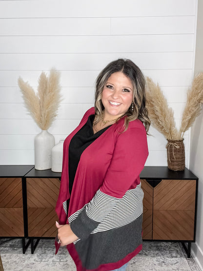 "Merilynn" Patternblock Cardigan (Multiple Colors)