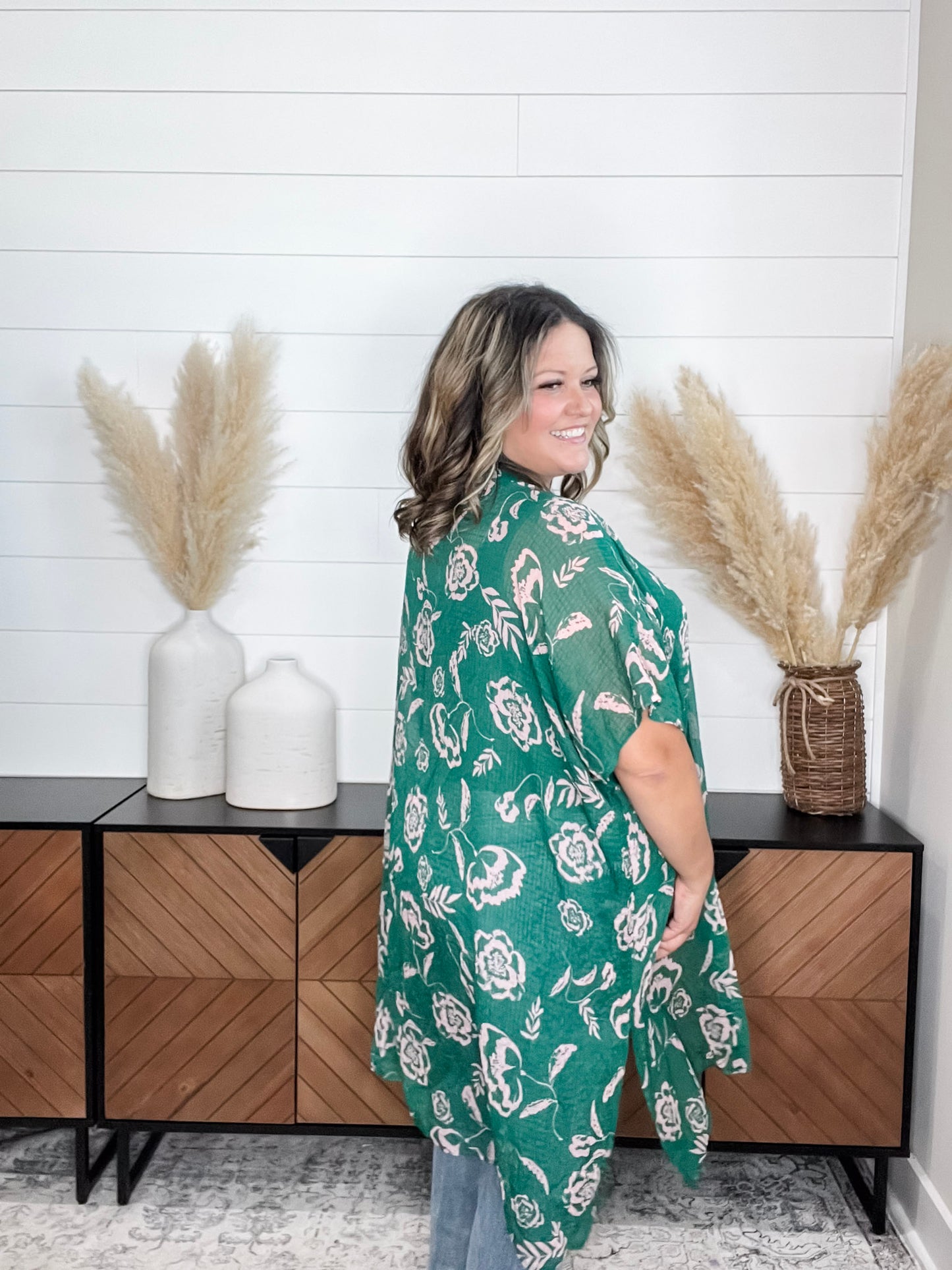 "Gasp" Floral Kimono