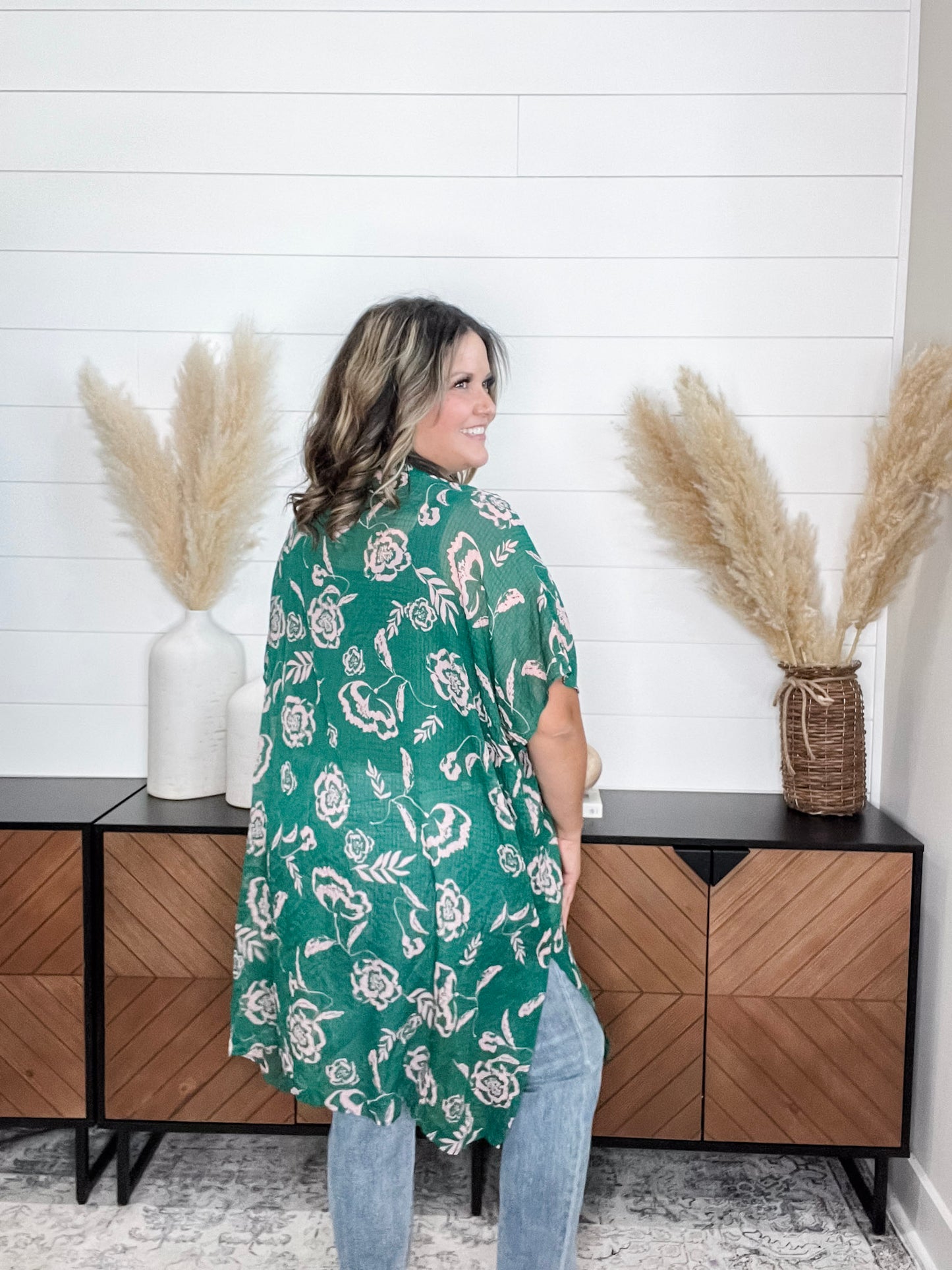 "Gasp" Floral Kimono