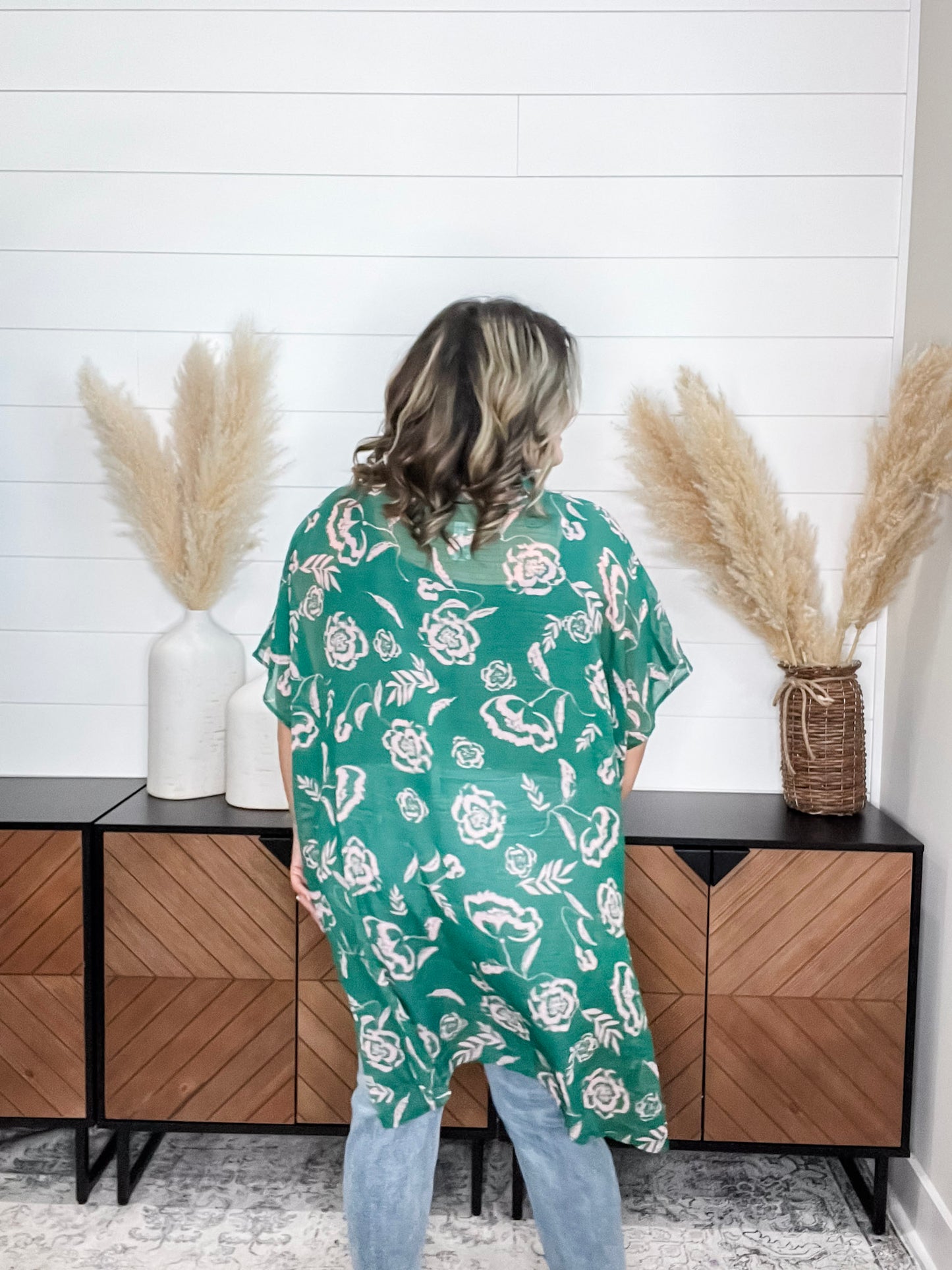 "Gasp" Floral Kimono