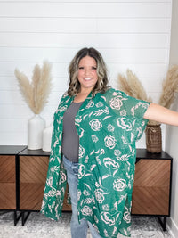 "Gasp" Floral Kimono