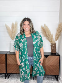 "Gasp" Floral Kimono