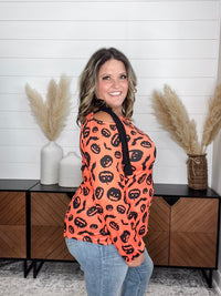 "Trick or Treat" Long Balloon Sleeve with Shoulder Tie