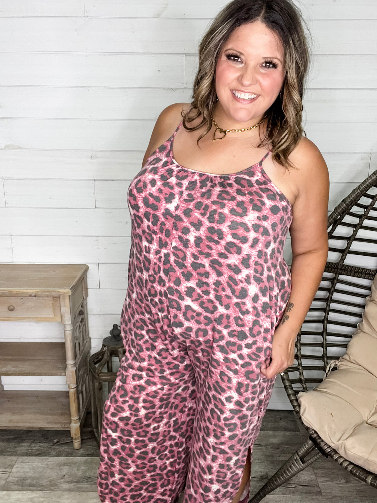"Leo" Animal Print Baggy Romper