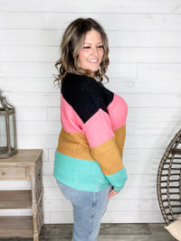"Aftershock" Long Sleeve Round Neck Sweater