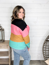 "Aftershock" Long Sleeve Round Neck Sweater