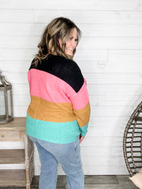 "Aftershock" Long Sleeve Round Neck Sweater