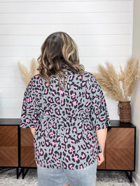 Dear Scarlett "Movement" Animal V Neck 3/4 Bell Sleeve