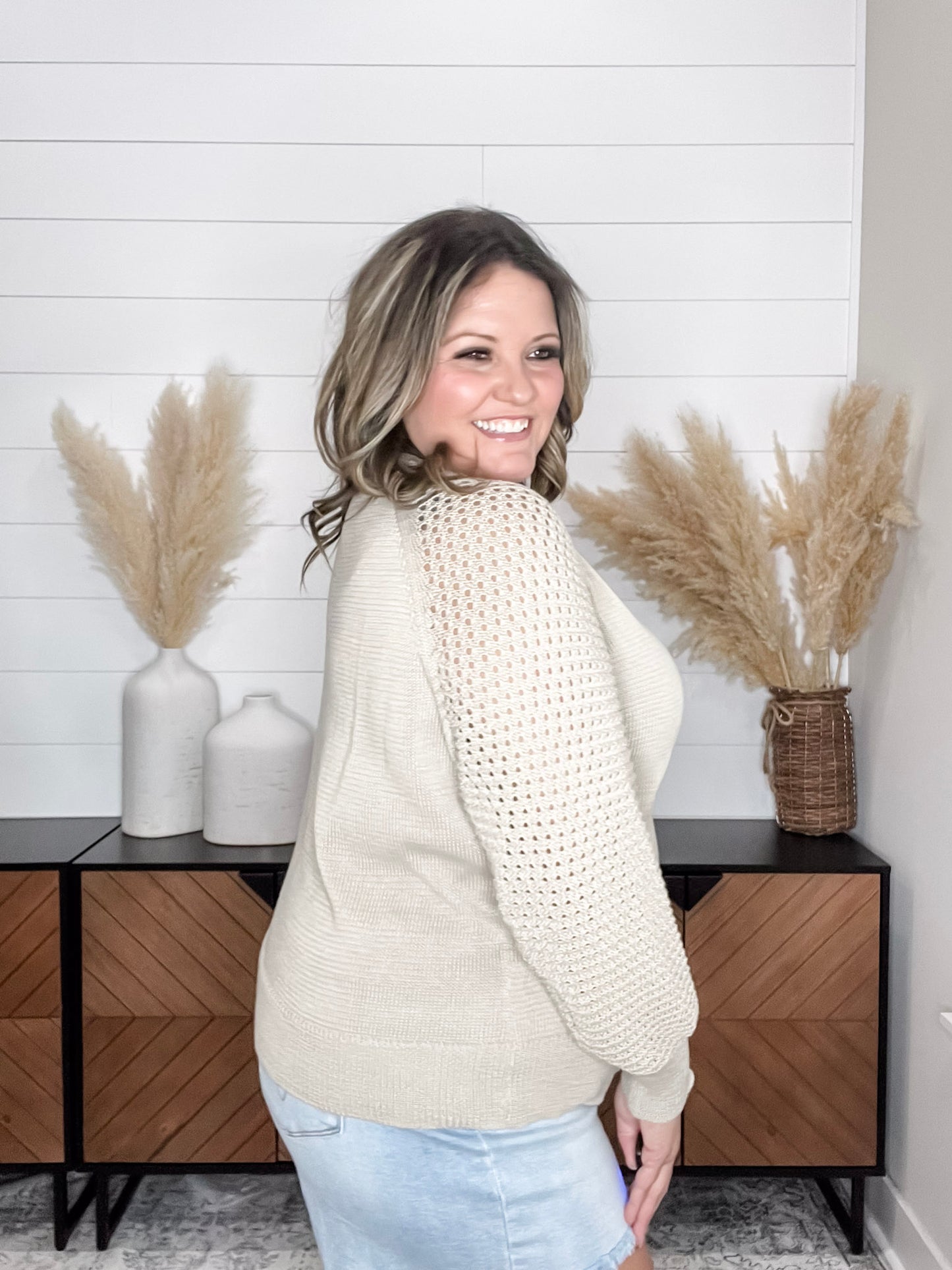 "Clay" Long Sleeve Lightweight Sweater