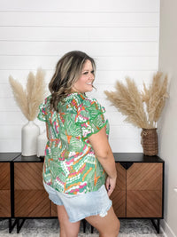 "Brisbane" Boxy Lined Double Ruffle Sleeve