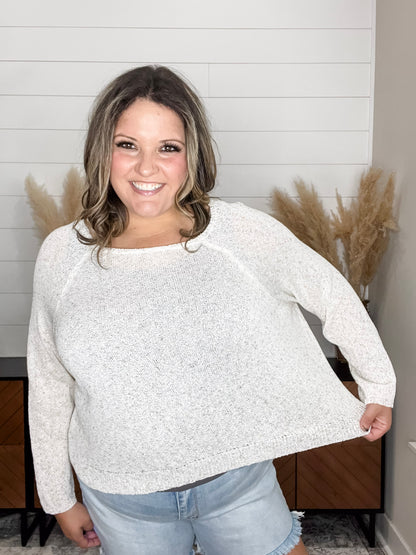 "Bounty" Long Sleeve Cropped Sweater