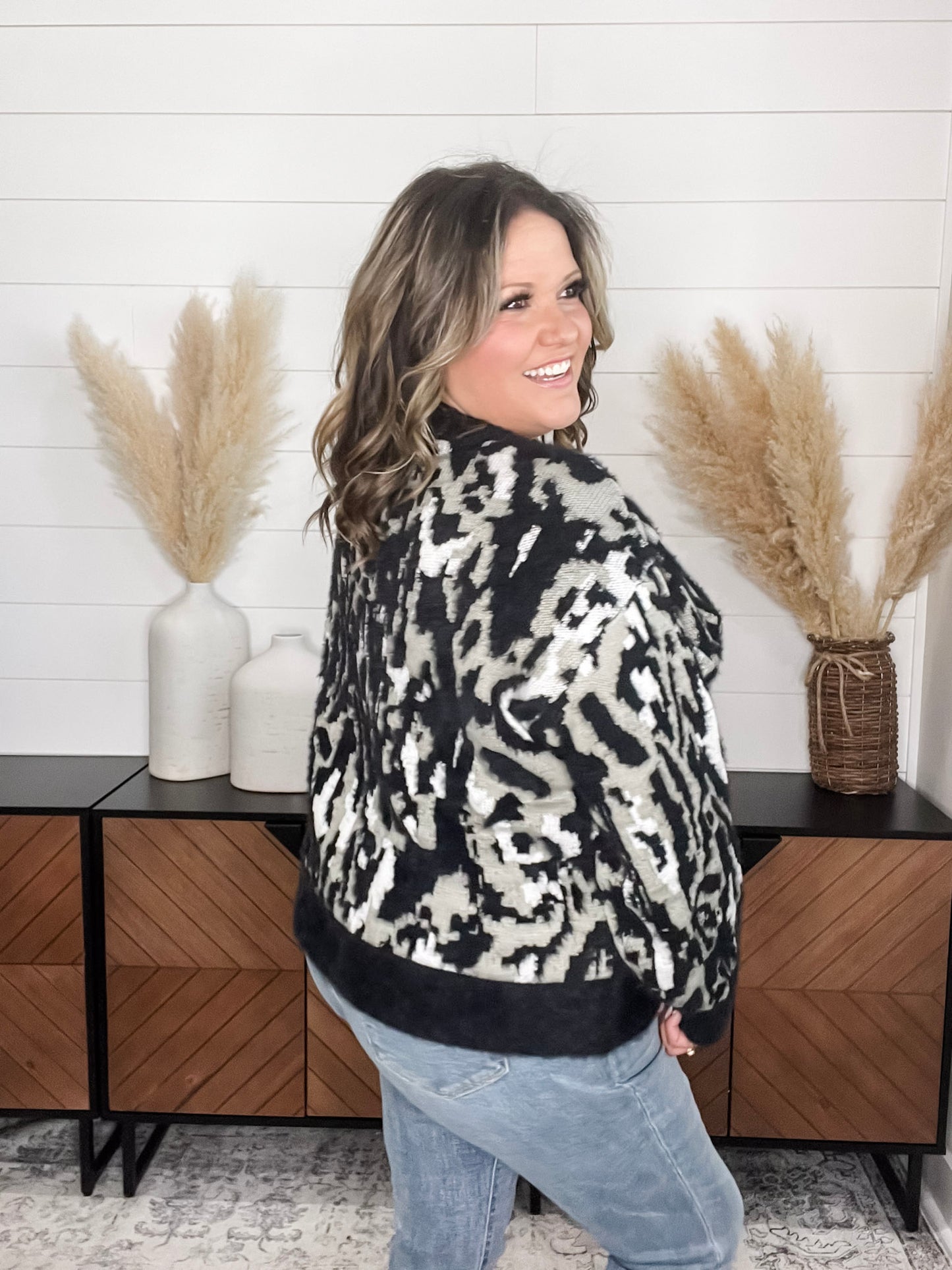 "Alfie" Camo Long Sleeve Sweater