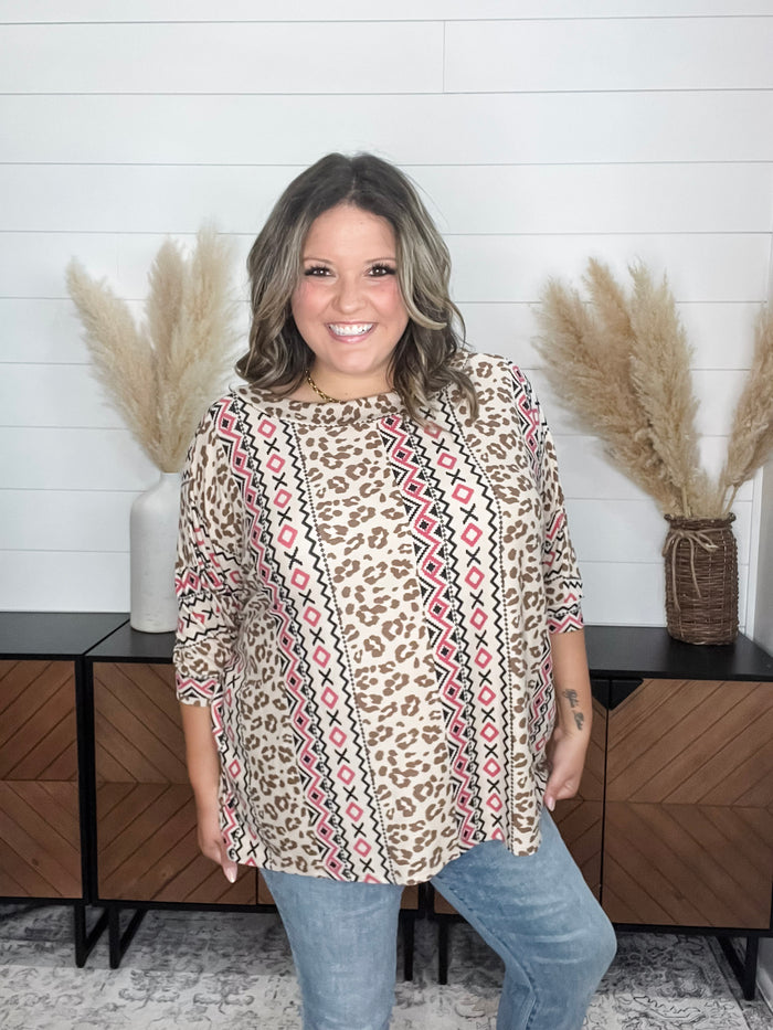 Dear Scarlett "Back At It" Short Sleeve Dolman with Cuff and Collar