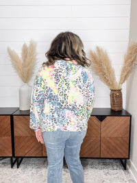 Dear Scarlett "Glimpse" Animal Print Balloon Sleeve Hoodie
