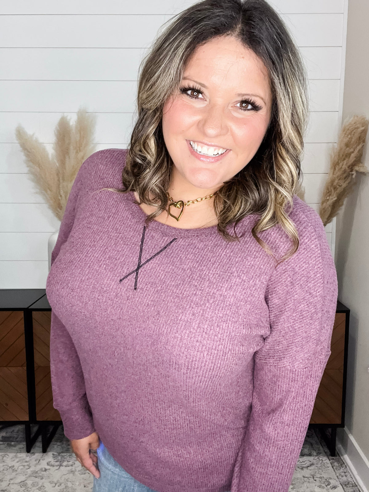 Dear Scarlett "Got It" Long Sleeve Weekender (Mauve)