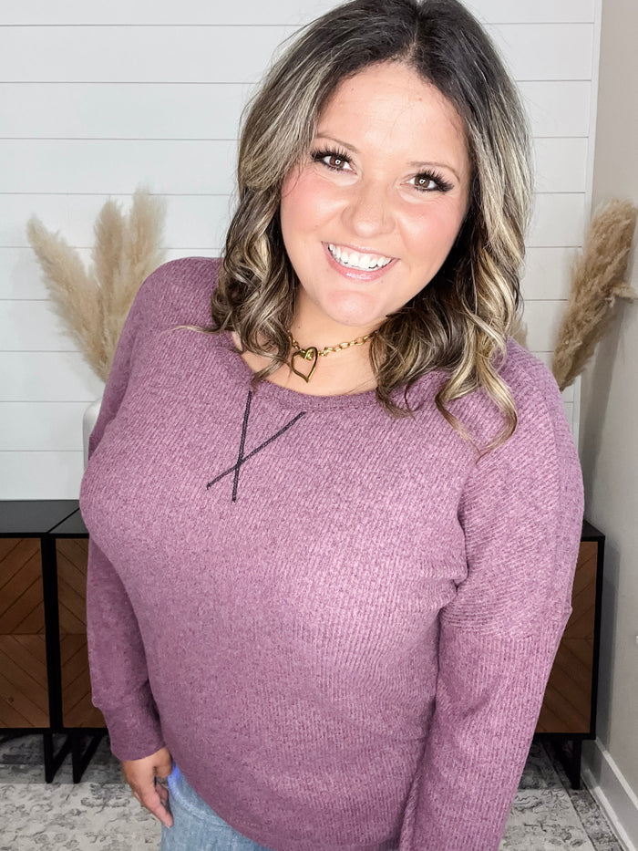 Dear Scarlett "Got It" Long Sleeve Weekender (Mauve)