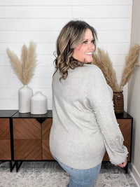 "Haze" Pearl Embellished Long Sleeve
