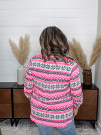 Dear Scarlett "Jingle" 3/4 Sleeve Split Neck Tops