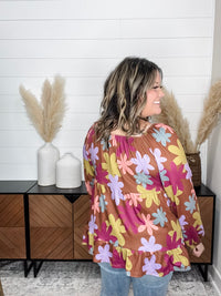 "Just Add Water" Long Sleeve Tiered Top