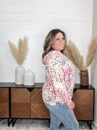Dear Scarlett "Russell" Animal Print Balloon Sleeve Hoodie