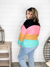 "Aftershock" Long Sleeve Round Neck Sweater