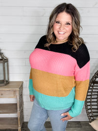 "Aftershock" Long Sleeve Round Neck Sweater