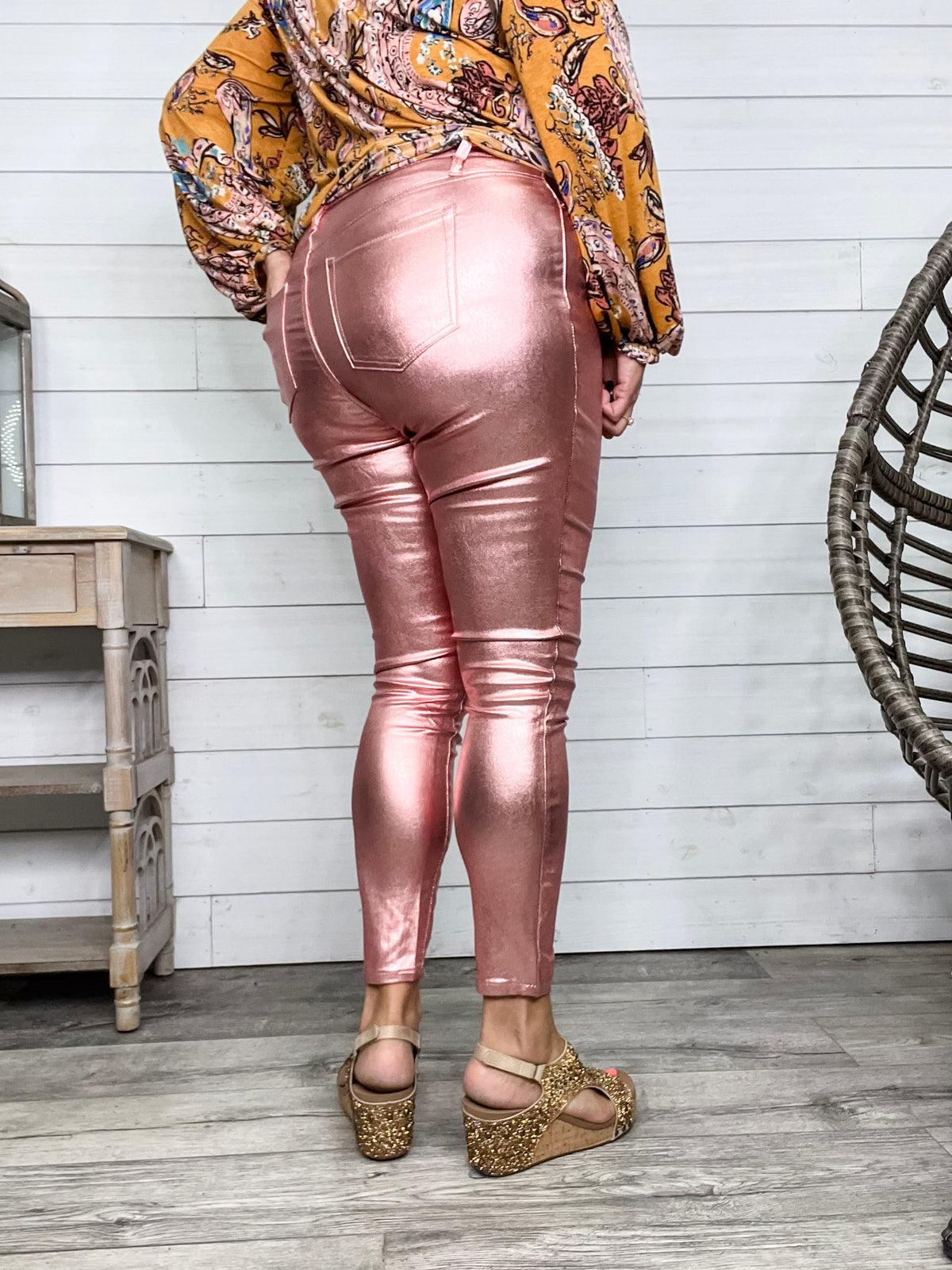 YMI hyperstretch Metallic Skinny (Rose Gold)