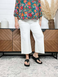 Judy Blue Bianca White Wide Leg Crops