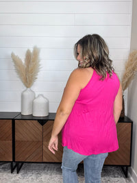 "All Dressed Up" Sparkle Front Halter Tank
