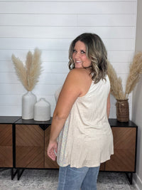 "Champagne Wishes" Sparkle Halter Tank