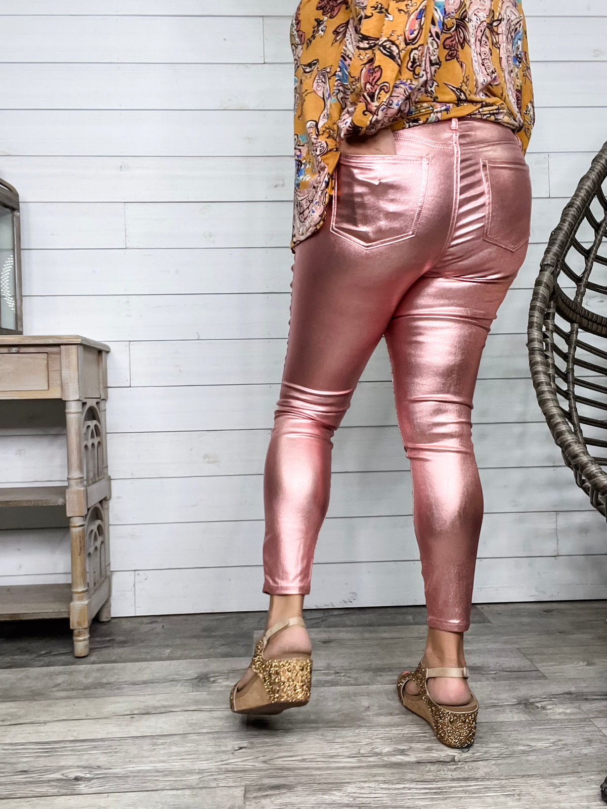 YMI hyperstretch Metallic Skinny (Rose Gold)