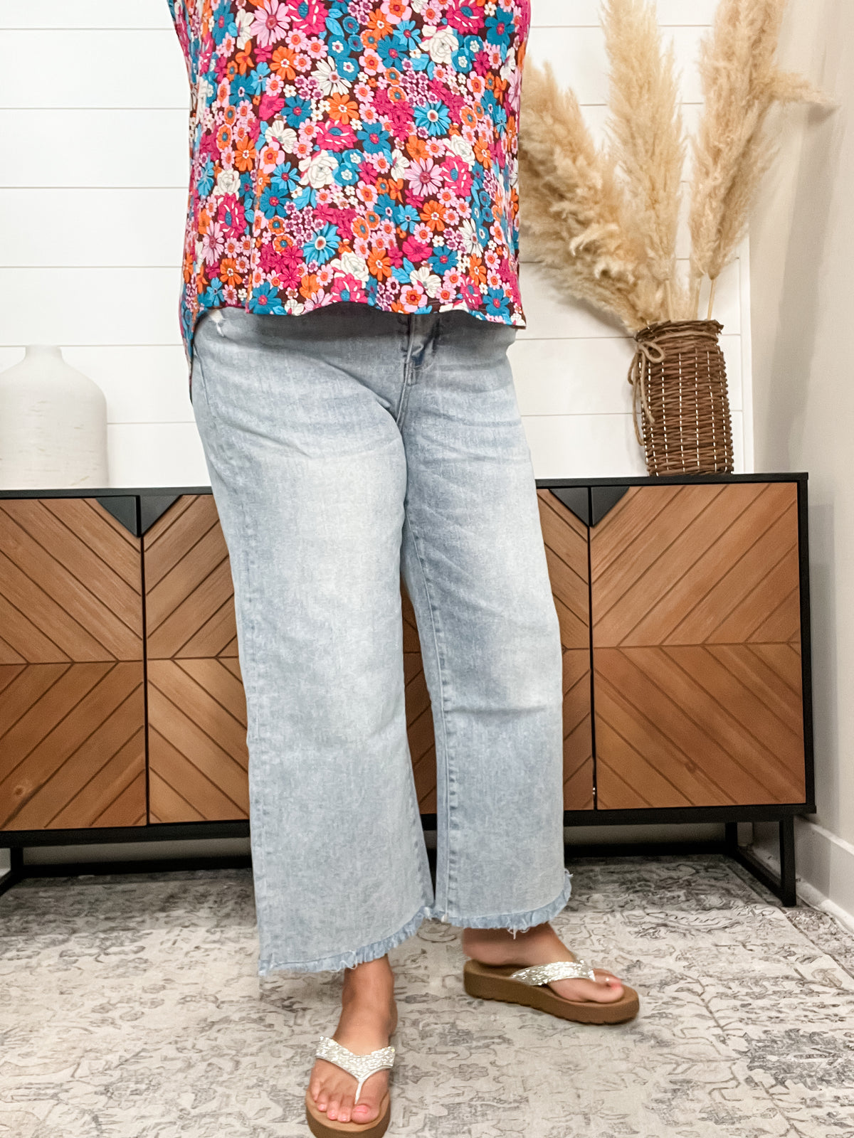 Mica Denim "Precious" Ankle Wide Leg Jeans