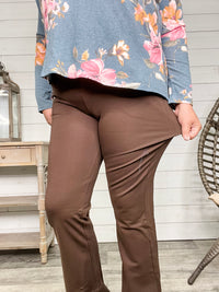 Maze Bootcut Ponte Pants (Brown)