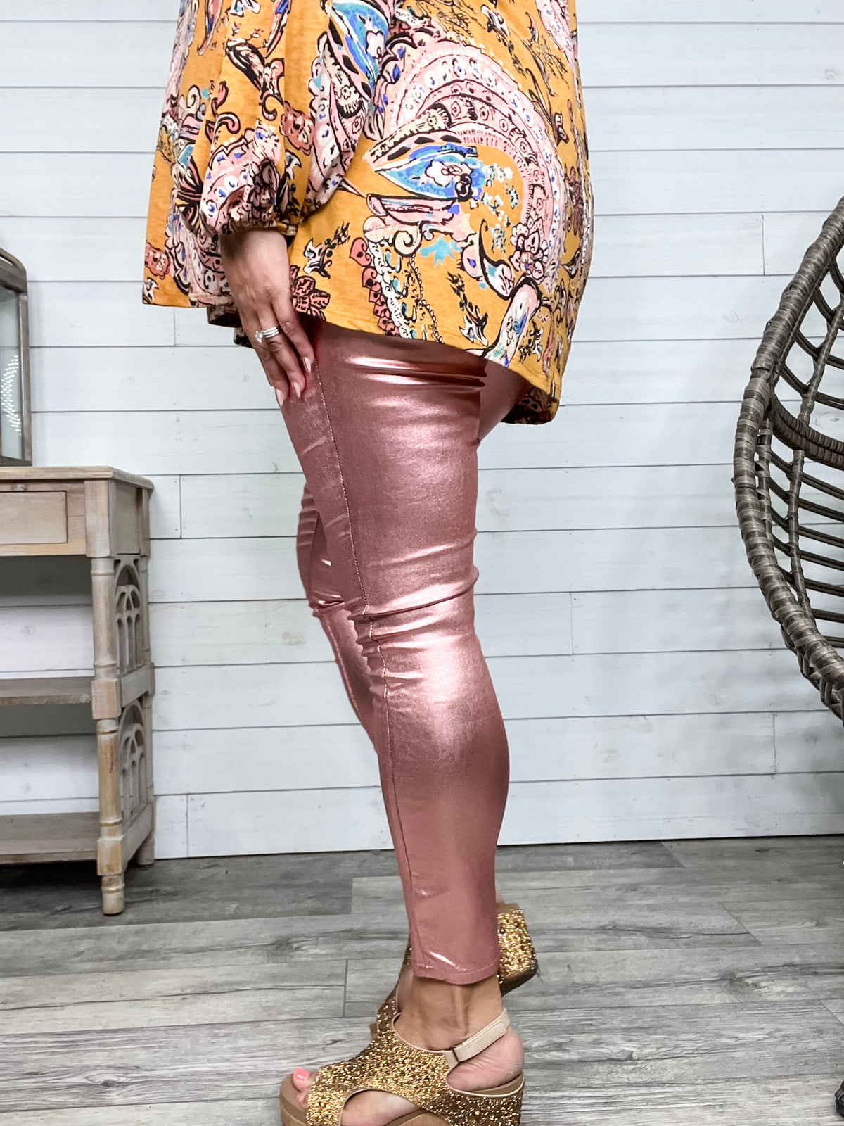 YMI hyperstretch Metallic Skinny (Rose Gold)