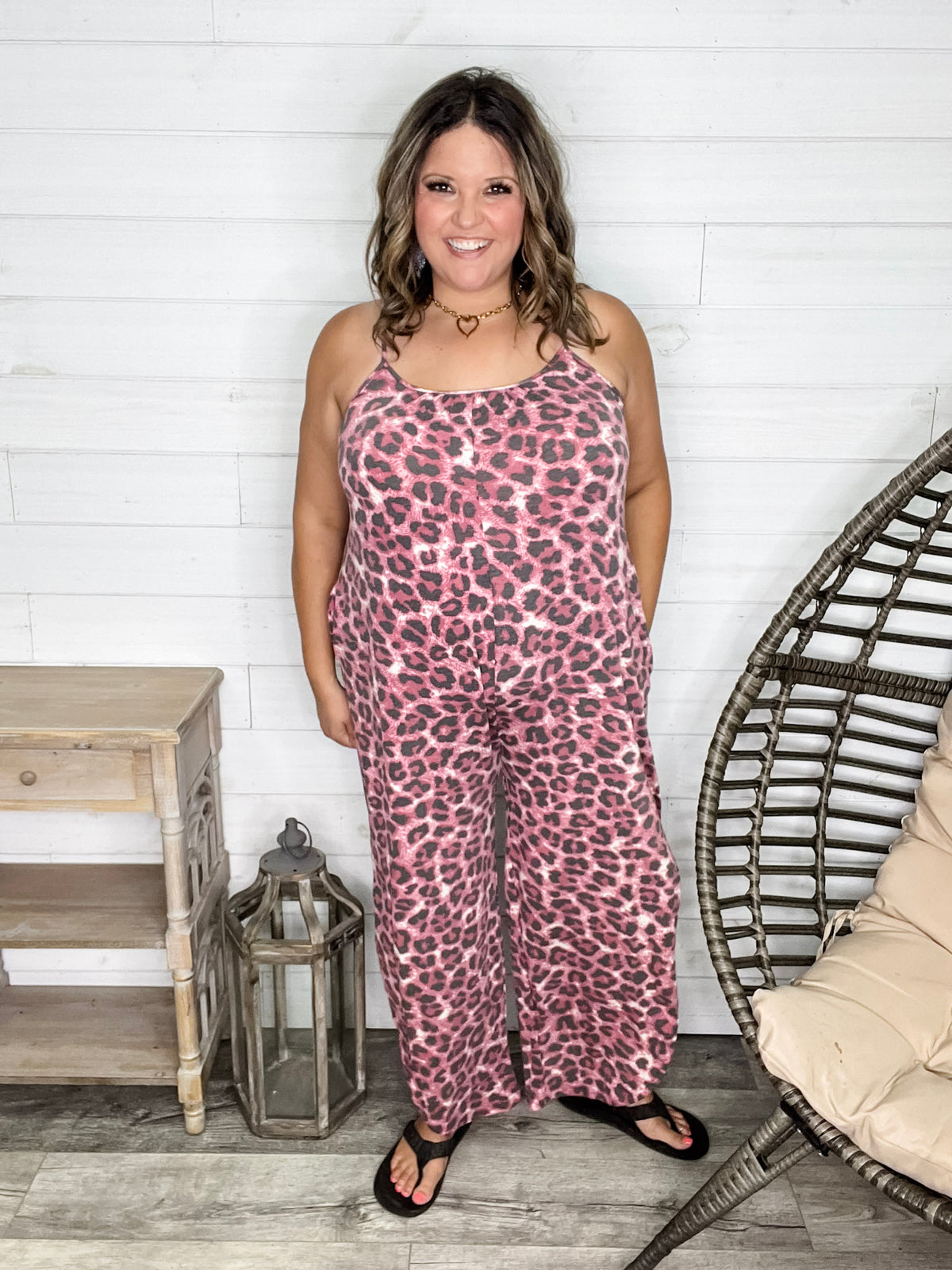 "Leo" Animal Print Baggy Romper