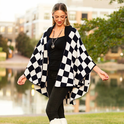 "Finish Line" Checkered Cape