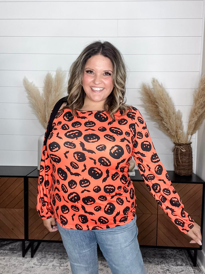 "Trick or Treat" Long Balloon Sleeve with Shoulder Tie