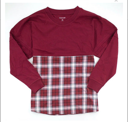 Plaid garnet spirit jersey