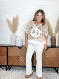 Judy Blue "Rebecca" White Side Slit Bootcut Jeans