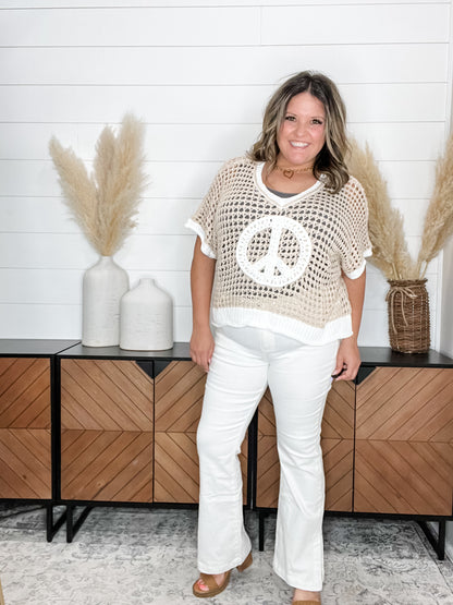 Judy Blue "Rebecca" White Side Slit Bootcut Jeans