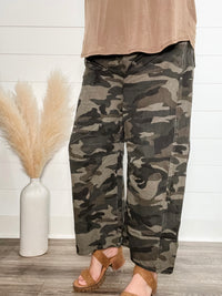 Camo Wide Leg Denim