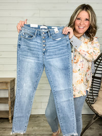 Judy Blue "Mama Said So" Buttonfly Skinny Jean
