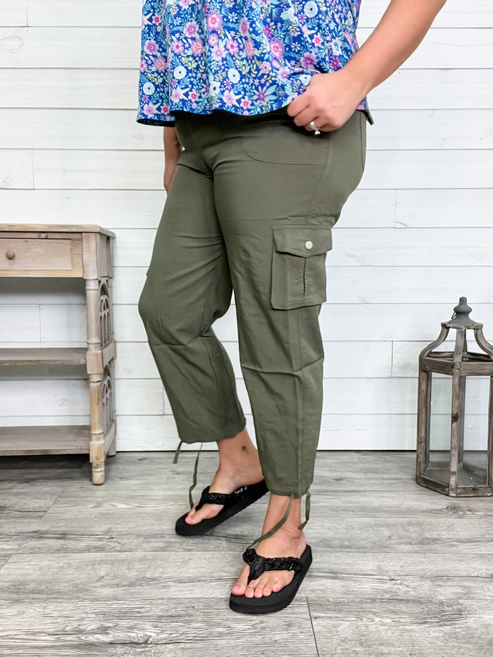 "Race Ready" Cargo Pants (Olive)